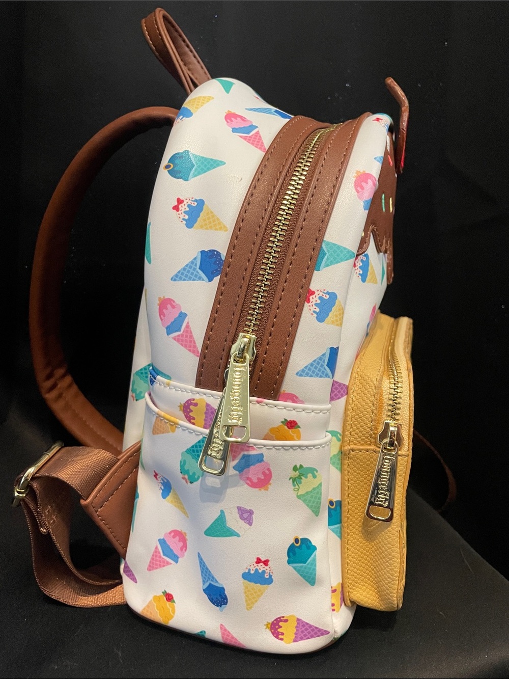 EUC DISNEY Loungefly Waffle Ice Cream Cone Backpack - Picture 11 of 11
